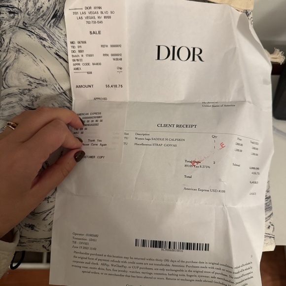 Dior saddle bag grained leather medium size - Picture 11 of 12